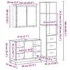 VidaXL Ensemble De Meubles De Salle De Bain 3 Pcs Chêne Marron, Armoire De Rangement, Armoire De Bain, Meuble De Toilette 3301154