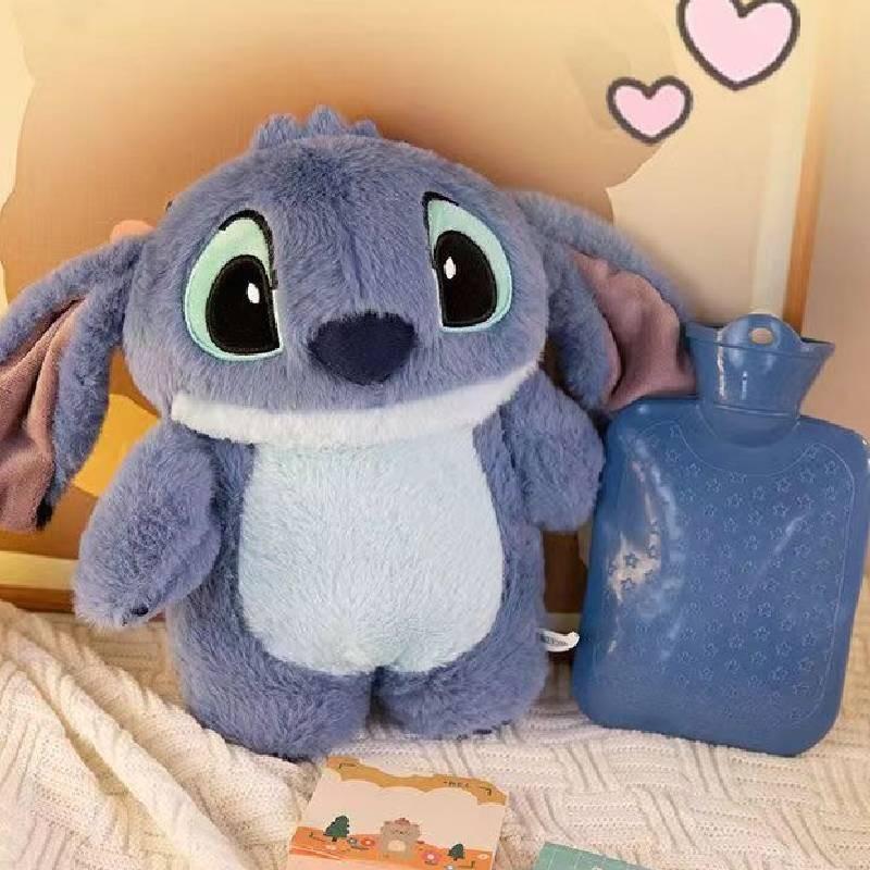 Cute Stitch Water Bag Plush Toy For Warm Hands Adorable Cartoon Style Gift Idea For Girls