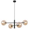 Vicenza Black And Gold Hanging Lamp 4-Flat Honey Lamp E14