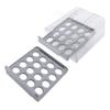 Egg Drawer Double Layer Transparent 32 Lattice Large Capacity Egg Storage Box for Refrigerator Grey