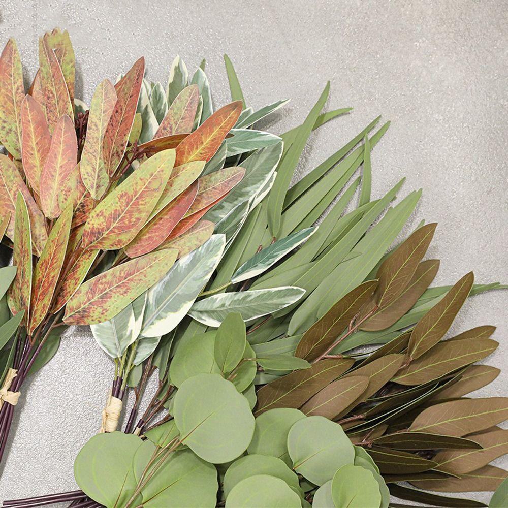 3D Printing Artificial Eucalyptus Leaf Green Leaves Fake Plants  Home Office Decor