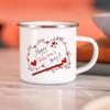 Bride Bridegroom Creative Enamel Coffee Mugs Marry Party Wine Beer Drink Juice Cocoa Cups Lovers Milk Water Mug Valentines Gifts