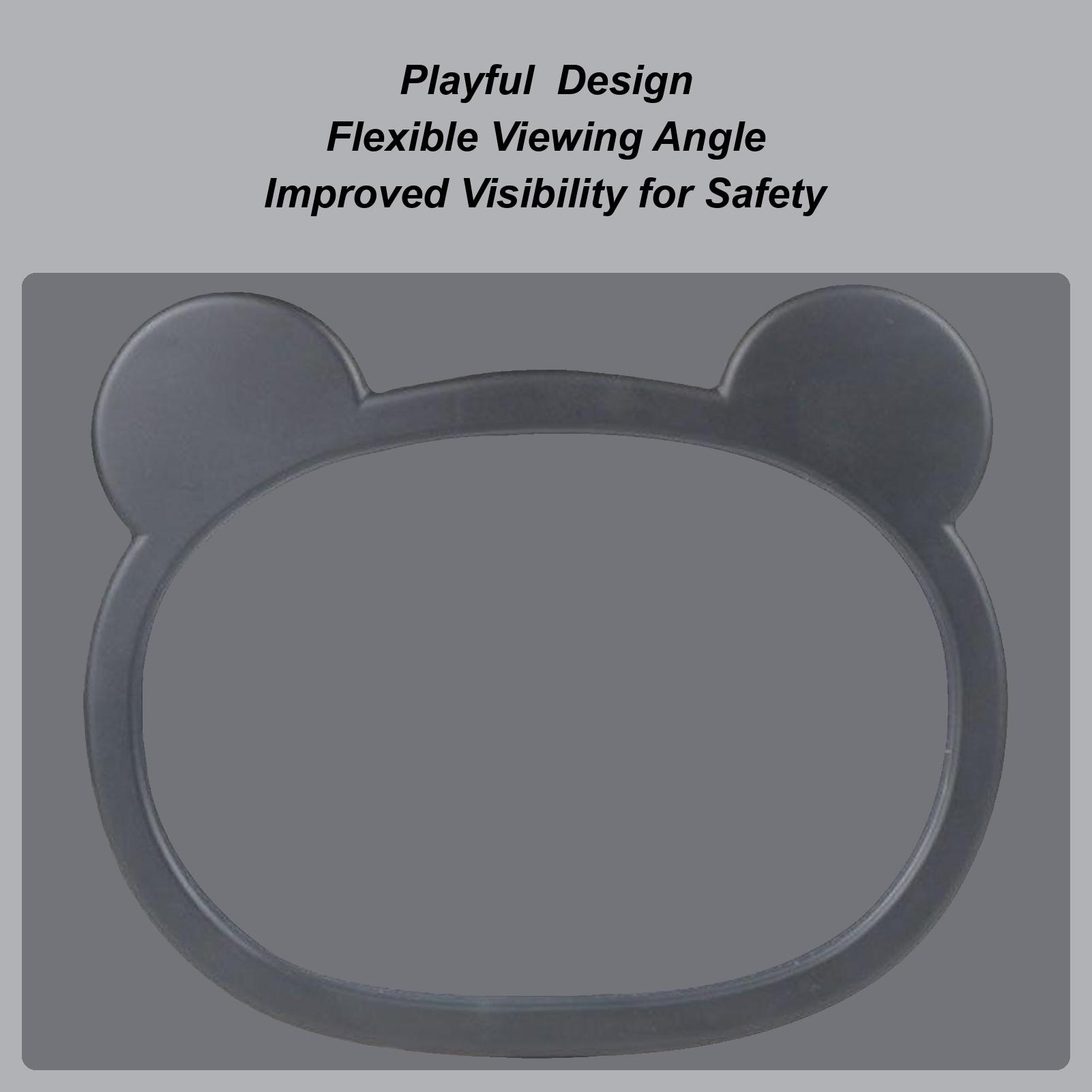 Car Seat Mirror For Baby Rear Facing 360 Degree Rotating Backseat Baby Mirror Rear Facing With Cartoon Frame Safety Observation China Mainland