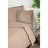 Parure de lit - 1 housse de couette 220 x 240 cm + 2 taies d'oreiller 60 x 60 cm - 100% coton renforcé - Beige