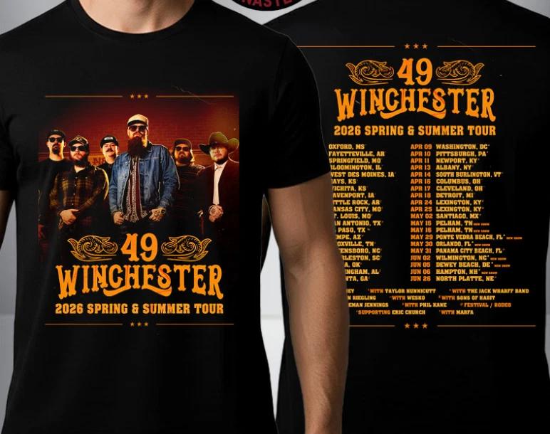 49 Winchester 2026 Spring And Summer Tour Schedule Venue Tour Dates T Shirt M