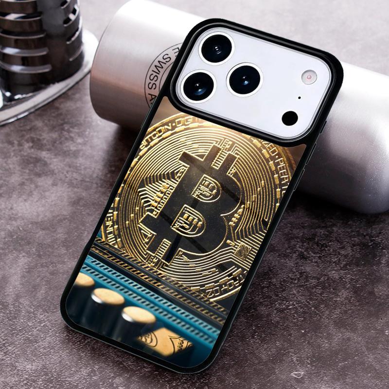 Bitcoin BTC Handyhülle für iPhone 17 16 15 14 13 12 11 Pro Max Plus 17Air Weiche Silikonhülle