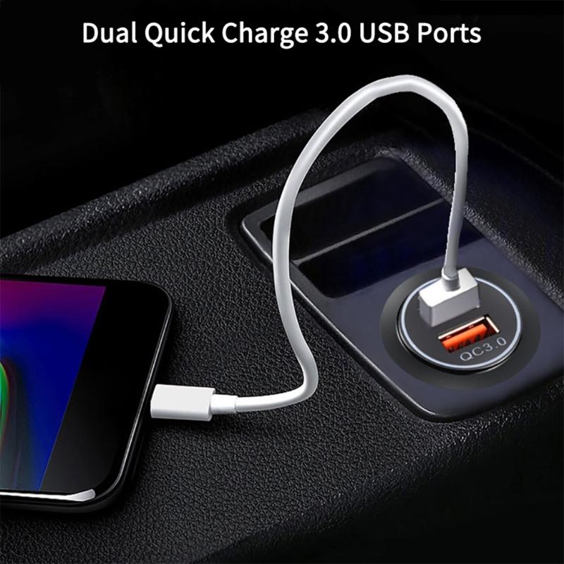 Dual USB Charger Socket Power Outlet 3.1A/4.8A/3.1A To 4.2A for Car Boats Marine RV Mobile