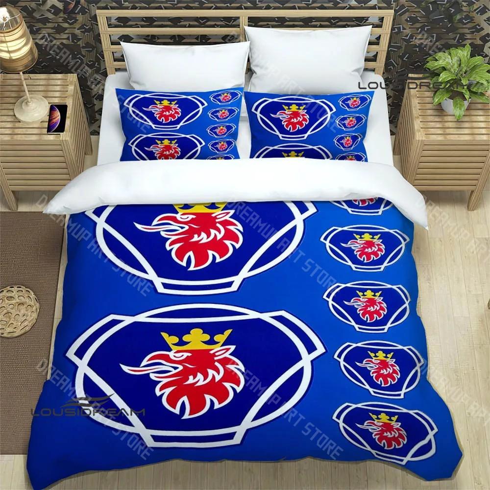 3D S-Scania Logo Printed Bedding Sets Exquisite Supplies Set Duvet Cover Bed Comforter Set Bedding Set Luxury Birthday Gift
