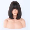 Women's 32cm Short Hair Headcover Short Straight Hair Simulation Hair Beauty Decoration Headwear Wig