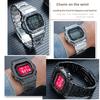 DW5600 Retro Stainless Steel Strap Case Mod Kit For Casio DW-5600E GW-M5610 GWB-5600 Men Vintage Paisley Bezel Band Silver Black