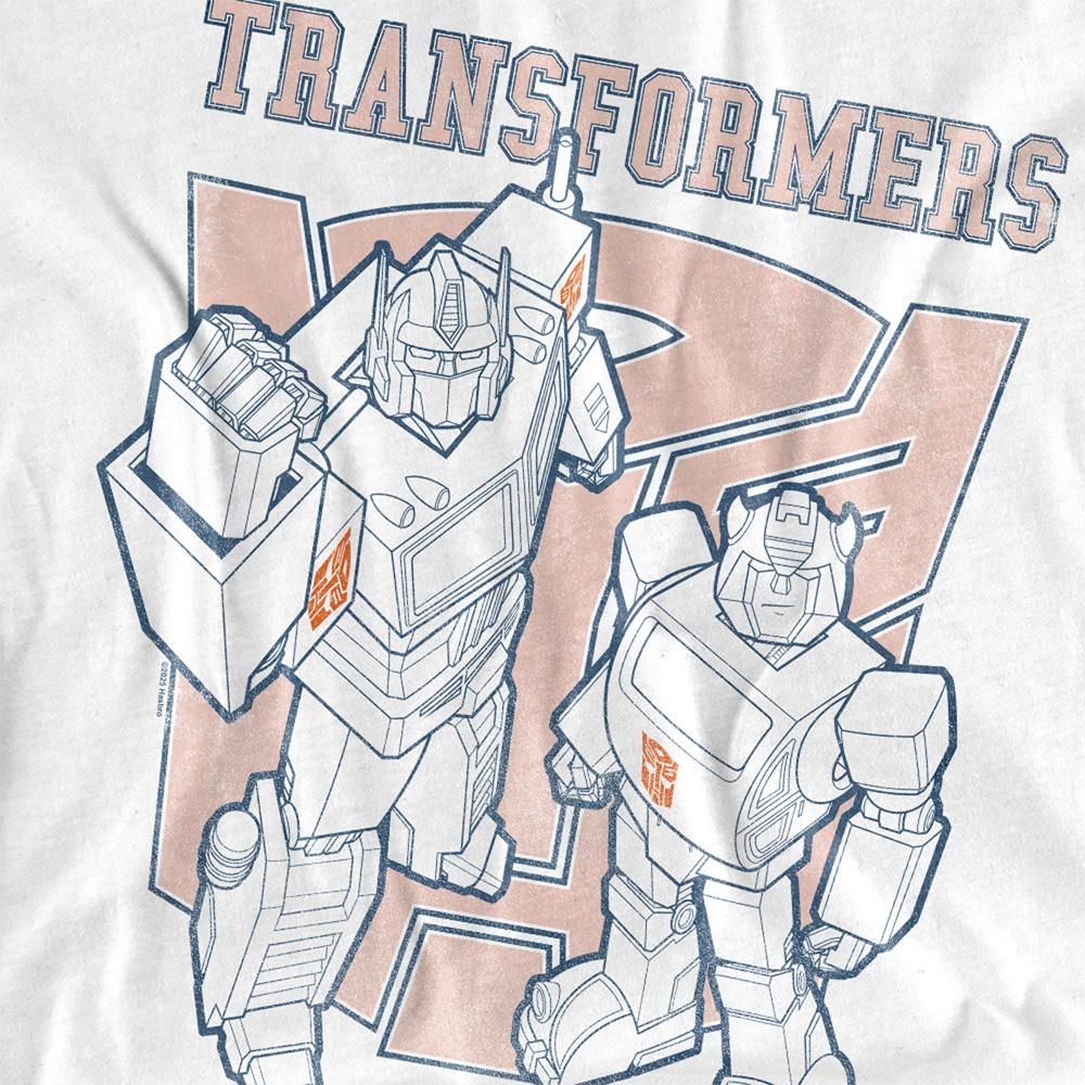 Transformers Womens/Ladies Generations Optimus Prime & Bumblebee Collegiate T-Shirt