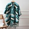Women Long Ethnic Style Tassel Double Sided Warm Travel Shawl Cape