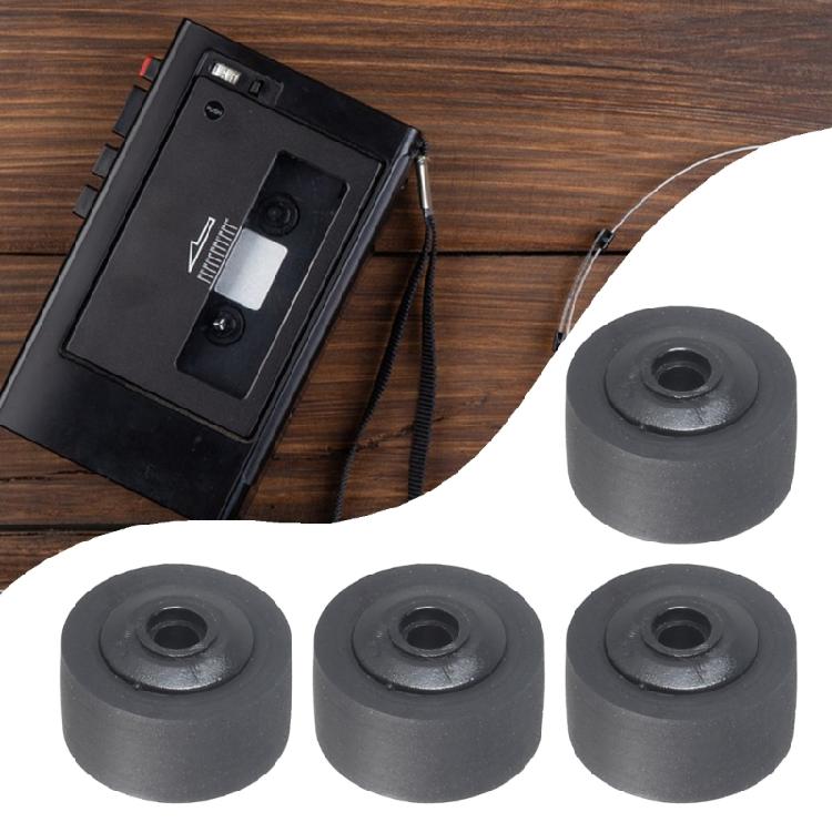 5 bucăți rulment din cauciuc negru roată de ghidare roată rulment rolă de prindere pentru audio accesorii pentru casetofon radio