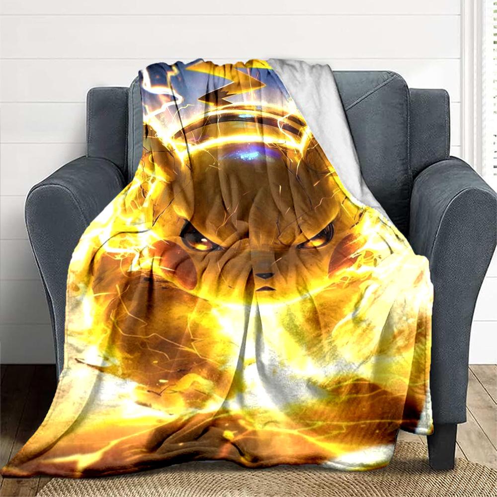 1PC , Electric Type Blanket Lightweight Flannel Throw Blanket for Sofa, Bed, Travel, Camping, Livingroom, Office, Couch