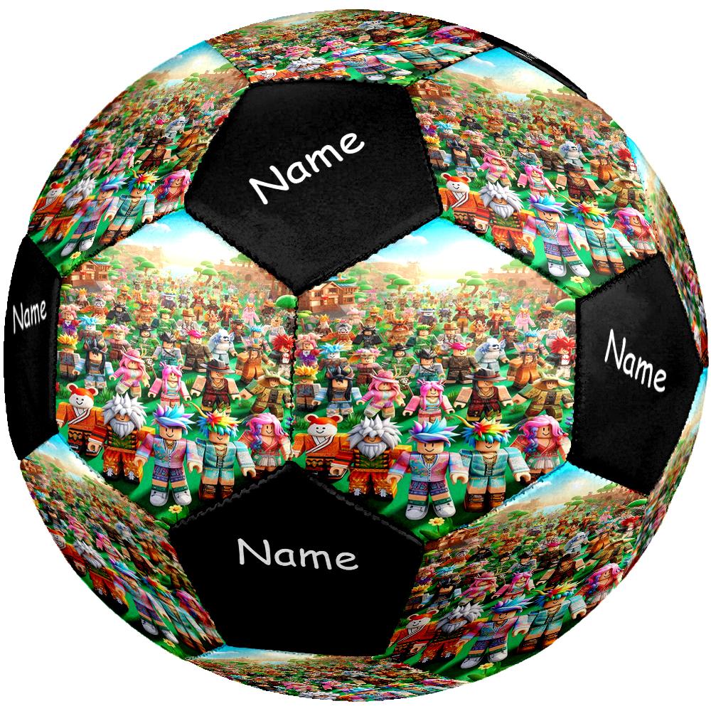 Mingea de Fotbal Personalizată cu Nume, Tematică Roblox, Mărimea 5, Potrivită atât pentru Meciuri Indoor, cât și Outdoor, un Cadou Potrivit pentru Toată Lumea. Size 5 beige