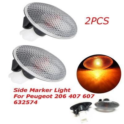 Luz de indicador lateral de 12V, lámpara repetidora de 55W para Peugeot Citroen C2 Xsara Picasso C5 Berling 632574, lámparas de señal de giro, indicador lateral