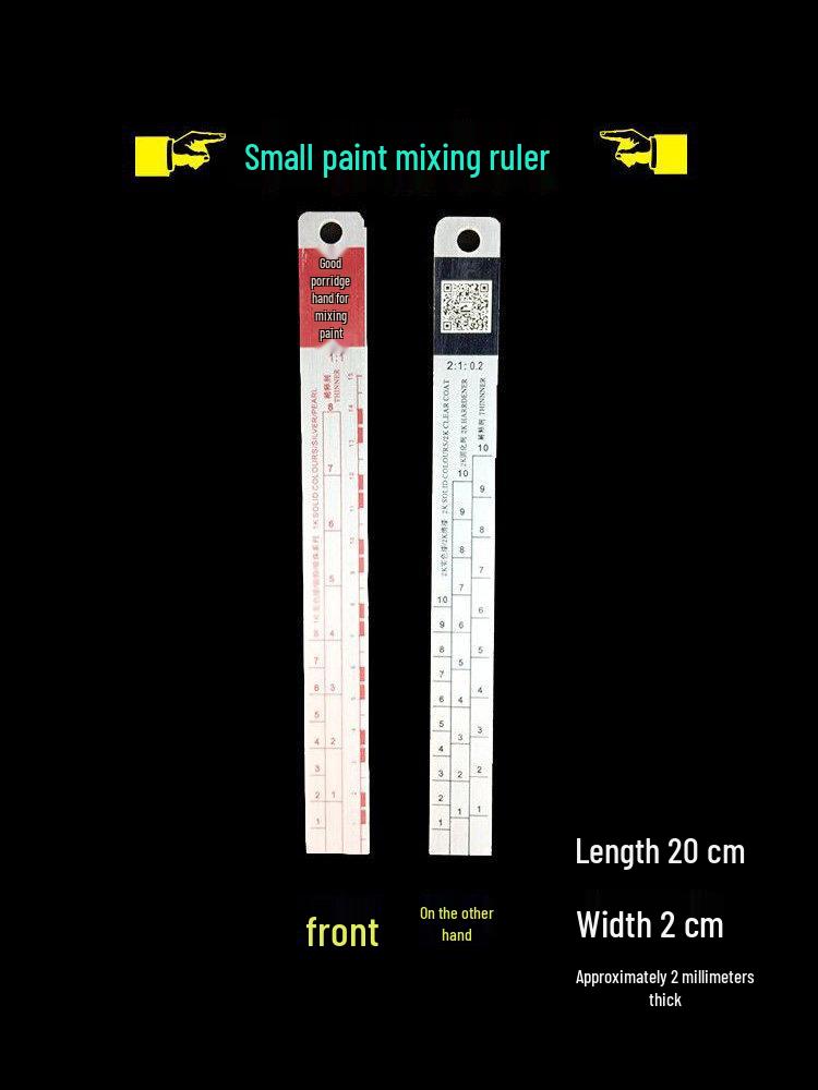 Multi-Purpose Paint Mixing and Measuring Ruler