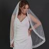 Elegant Floral Veils For Wedding Bride Lightweight Pearls Breathable Fabric Headpiece Formal Occasion