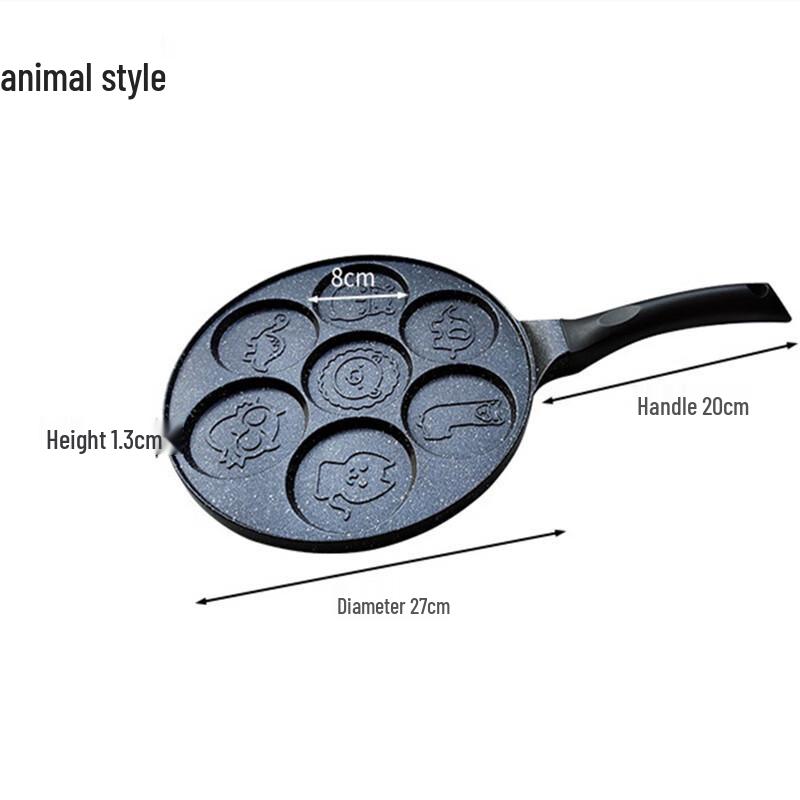 yetele 27cm 7-Hole Non-Stick Breakfast Frying Pan