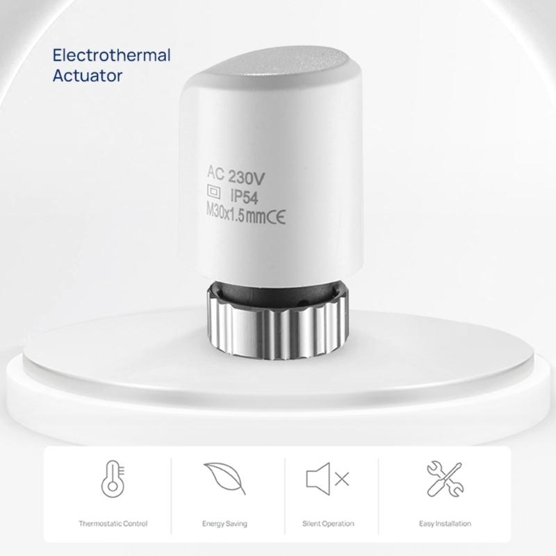 Intelligent Normalt Stängd/Öppen Termisk Ställdon 230V Elektrisk Ställdon för Precis Temperaturkontroll i hem Uppvärmning