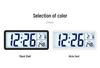 Nordic Large Digital Wall Clock with Temperature/Humidity Display, Silent Operation, and LCD Night Light