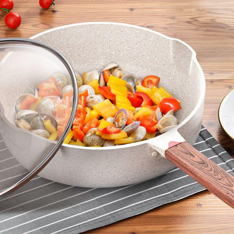 Maifanshi Non Stick Pan Frying Pan Household Frying Pan Frying Pan Flat Bottomed Pan Electromagnetic Gas Stove Dual-use