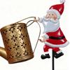 Solar Christmas Lights Santa Claus Ground Lamp Yard Decoration Outdoor Solar Christmas Lights for Lawn Pathway Walkway Patio