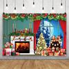 Winter Snowflake Christmas Photography Backdrop Decor Xmas Pine Tree Snowman Glitter Merry Christmas Party Photo Background Prop