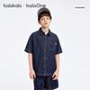 Boy's Denim Short-Sleeve Casual Shirt