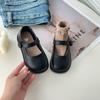 Mädchen-Lederschuhe, schwarze Prinzessinnenschuhe, neue Kinderschuhe mit weicher Sohle, Loafer, Mädchenschuhe, Einzelne Schuhe für kleine Mädchen