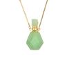 Crystal Perfume Bottle Pendant Necklace Aromatherapy Essential Oil Natural Stone Perfume Bottle Pendant Necklace