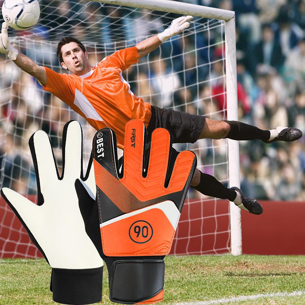 Goalkeeper Gloves Strong Grip for Soccer Goalie Goalkeeper Gloves with Size 5/6/7 Football Gloves for Kids Youth and Adult