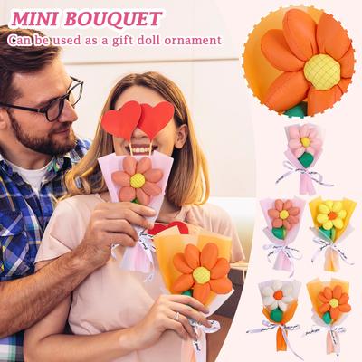 Plush Bouquet Doll, Cartoon Plush Bouquet, Artificial Flowers And Plush Toys Birthday Wedding Graduation Valentine's Day Christmas Bouquet