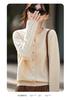 2026 Red Wool Cardigan with Sequins Lurex, Women's Long Sleeve Knit Sweater