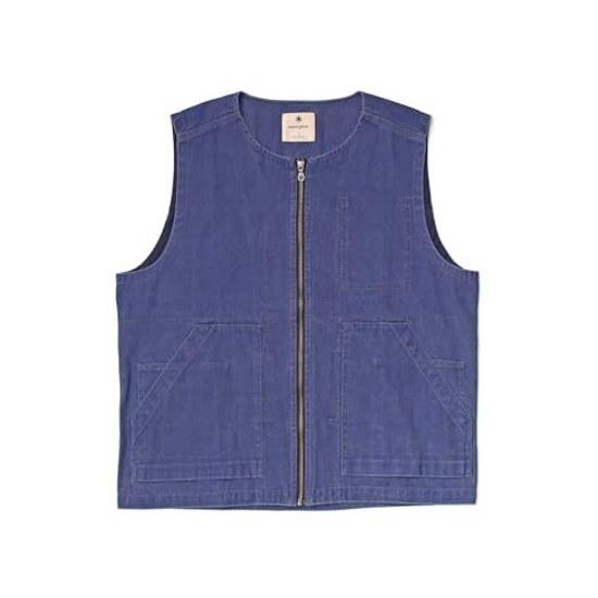 Snow Peak Sulfur Dyed Fade Vest VT-26SU007 Outer Midlayer Men Women BLUE S