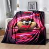 1pc Blanket Taz Mania Print Design, Lightweight Blanket for Sofa, Bed- Soft &Warm, Gift for All Seasons like Christmas, Halloween