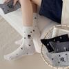 10Pair Star Socks Female Cute Cat Embroidery Tube Socks Autumn And Winter Cotton Socks Cartoon Student Stacking Socks
