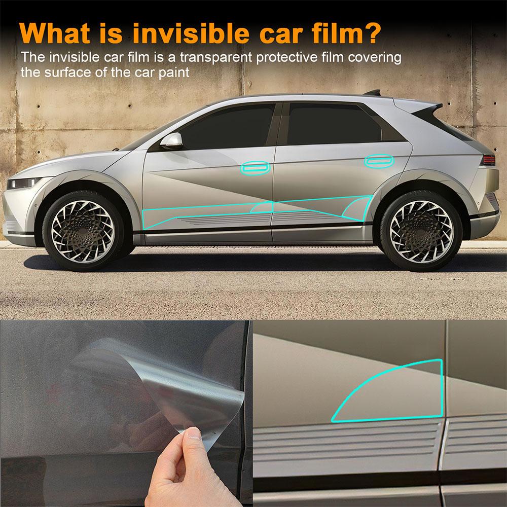 Maniglia Porta Triangolare Pellicola Protettiva Vernice PPF per Hyundai IONIQ 5 2022-2024 8.5mil TPU