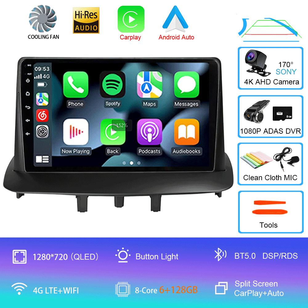 Android14 For Renault Megane 3 Fluence Samsung SM3 2008  - 2014 Car Radio Navigation Multimedia Video Player DSP BT Carplay