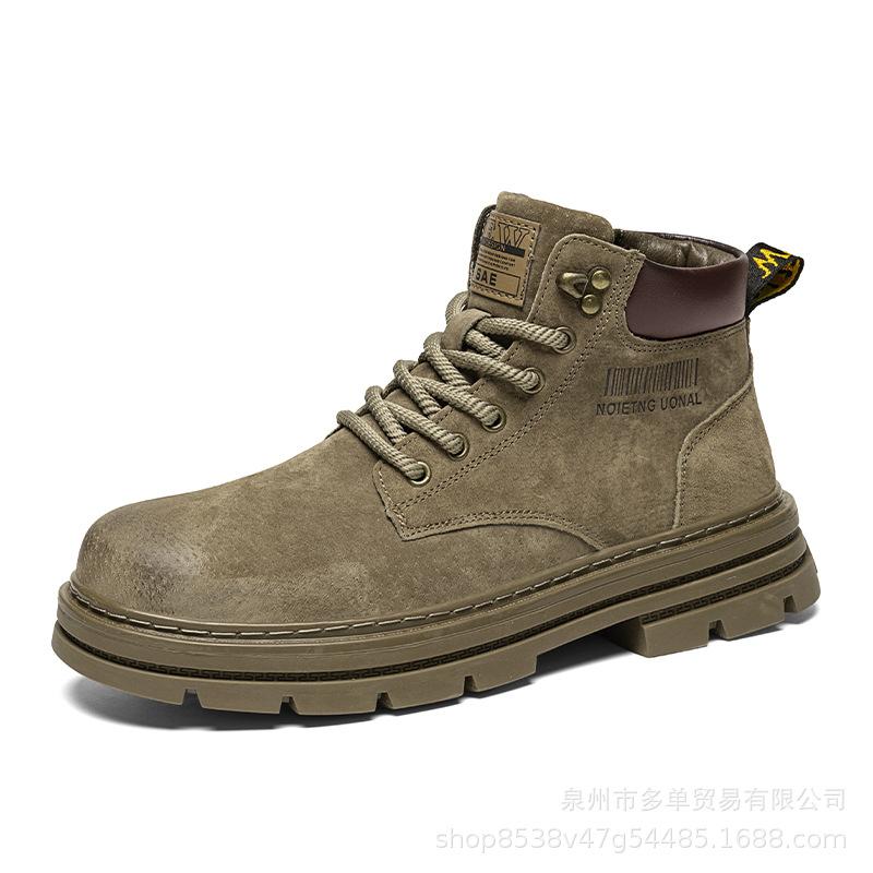 High-top retro leather boots autumn Putian new leather thick-soled big yellow boots outdoor American Martin boots