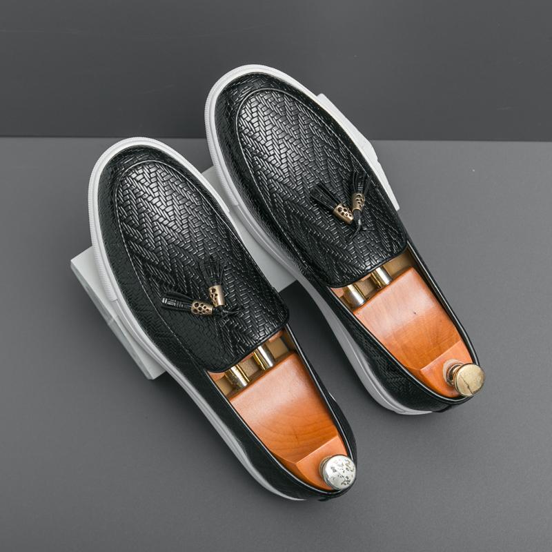 Loafers Mens Dress Shoes Luxury Brand Flat Shoes Business Office Casual Shoes Men Lightweight Leather Driving Loafer Moccasins