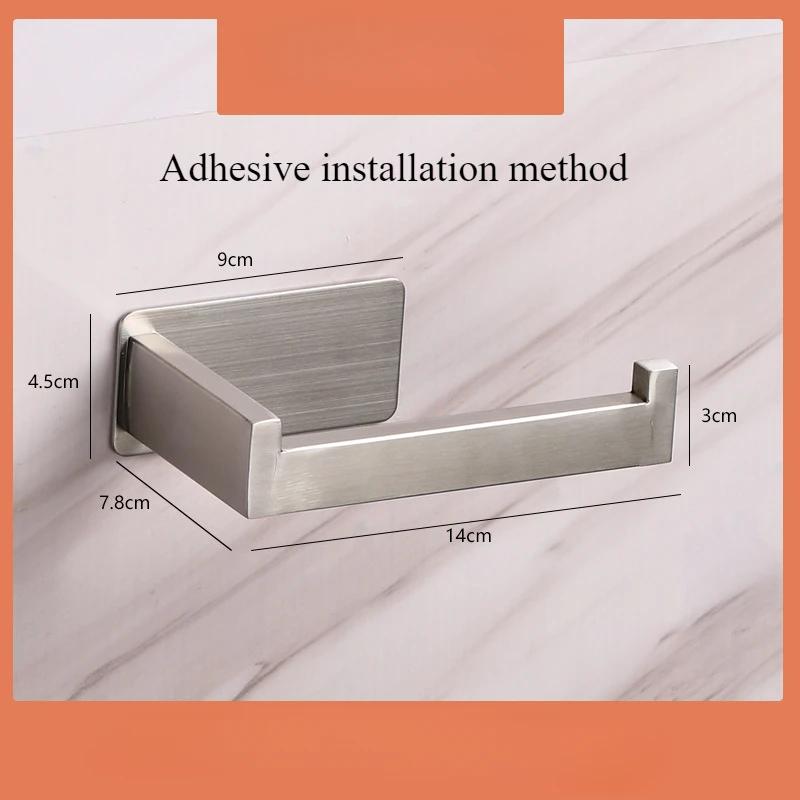 Bathroom stainless steel toilet paper holder, convenient installation of roll paper holder, kitchen tissue holder