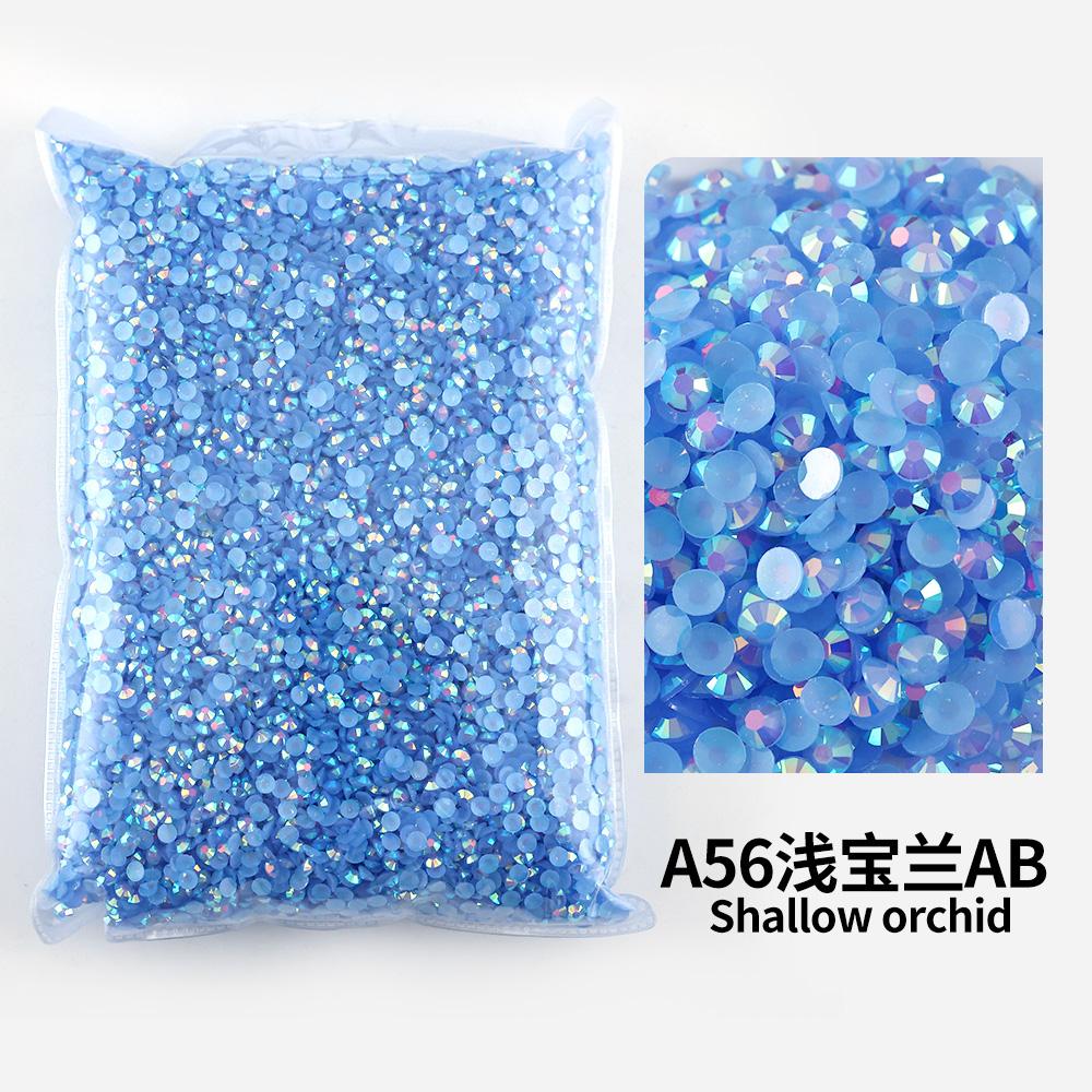 Wholesale Bulk Resin Rhinestone Jelly Color AB transparent AB 2mm,3mm,4mm,5mm,6mm Facets FlatBack Nail Art Garment Decoration