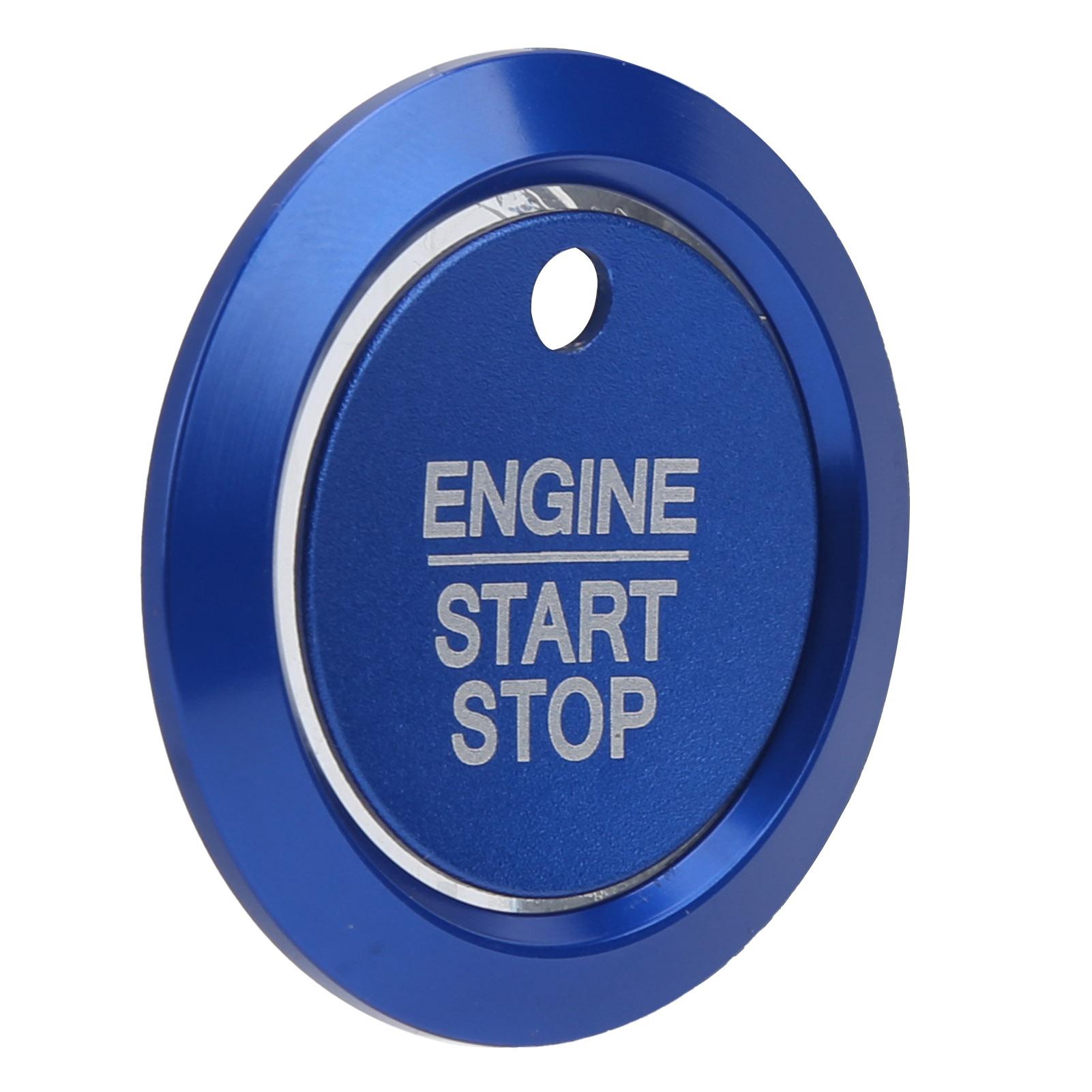 

Engine Ignition Start Stop Button Cover Ring Blue Replacement for Ford F150 20162019