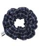 Moyora Check Mini Hair Scrunchie [Deep Blue]