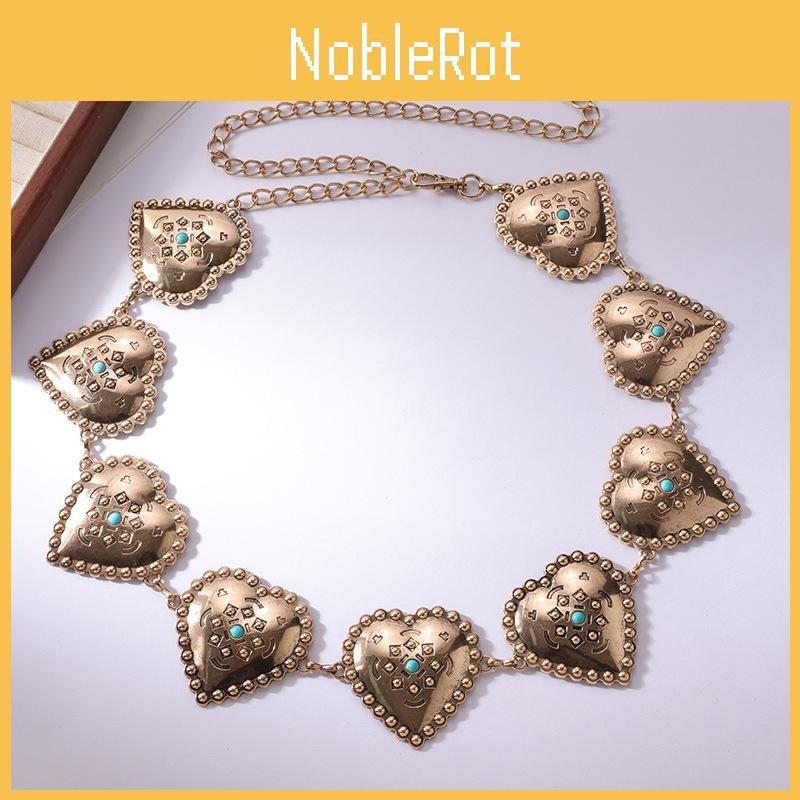 Heart Fashion Turquoise Waist Chain For Women With Metal Material And Elegant Design