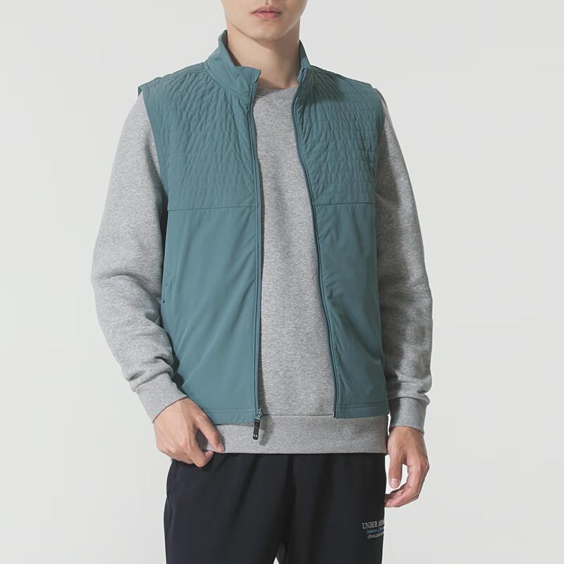 Under Armour Stand Collar Zipper Solid Color Breathable Loose Golf Shirt Men tops 6005670-587