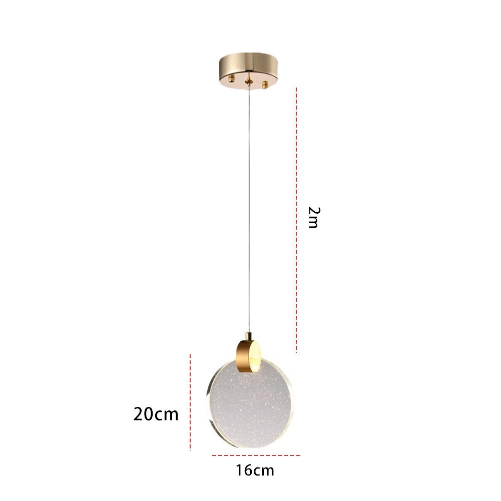 Modern LED Pendant Light Crystal Hanging Light 3 Light Color Chandelier Long Hanging Light LED Hanging Lamp for Kitchen Bedroom