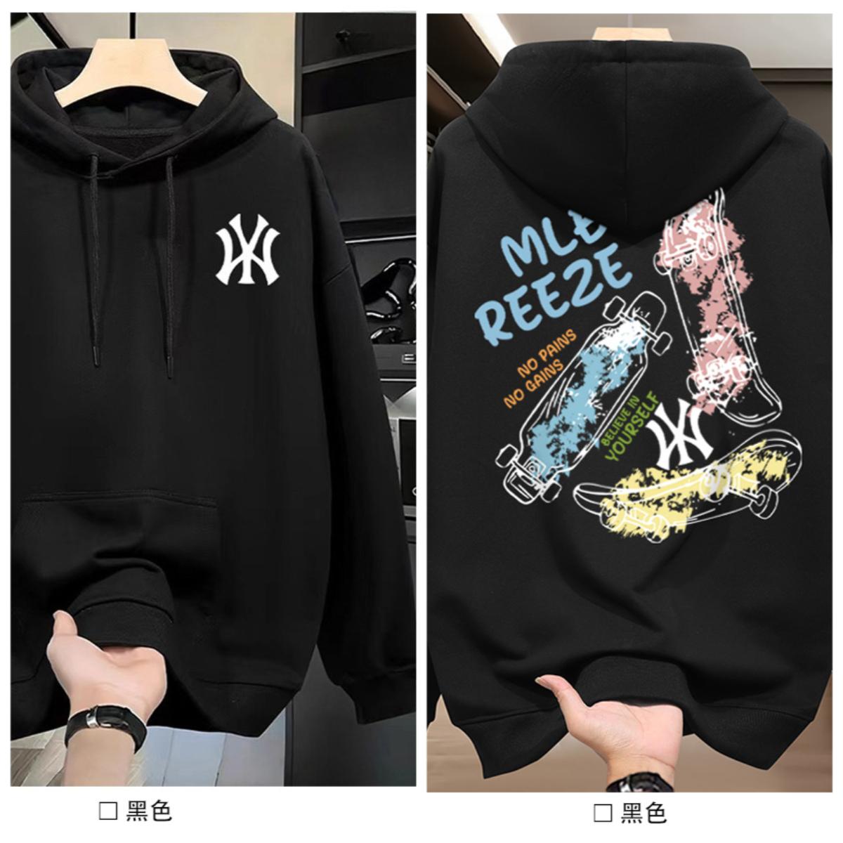 

Hooded sweatshirts for men and women, American retro loose round-neck casual long-sleeved spring and autumn trendy jackets 3XL