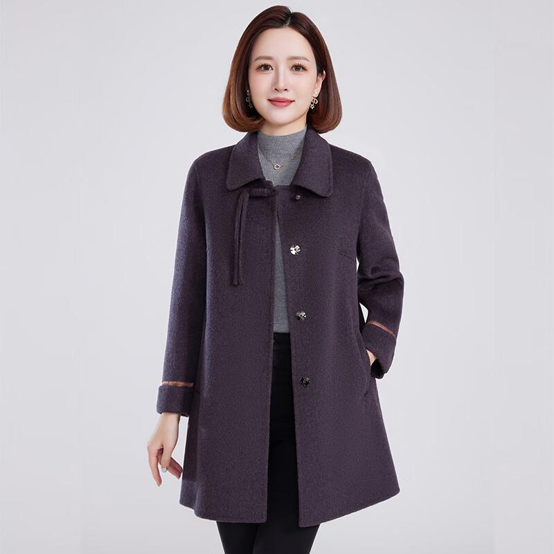 Fengmao Women's 100% Wool Mid-Length Double-Faced Coat